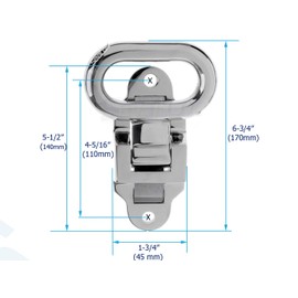 SeaLux Marine Side Mount Anti-Skid 316 Stainless Steel Folding Step for Boat, Truck, Mast, Transom (Large)