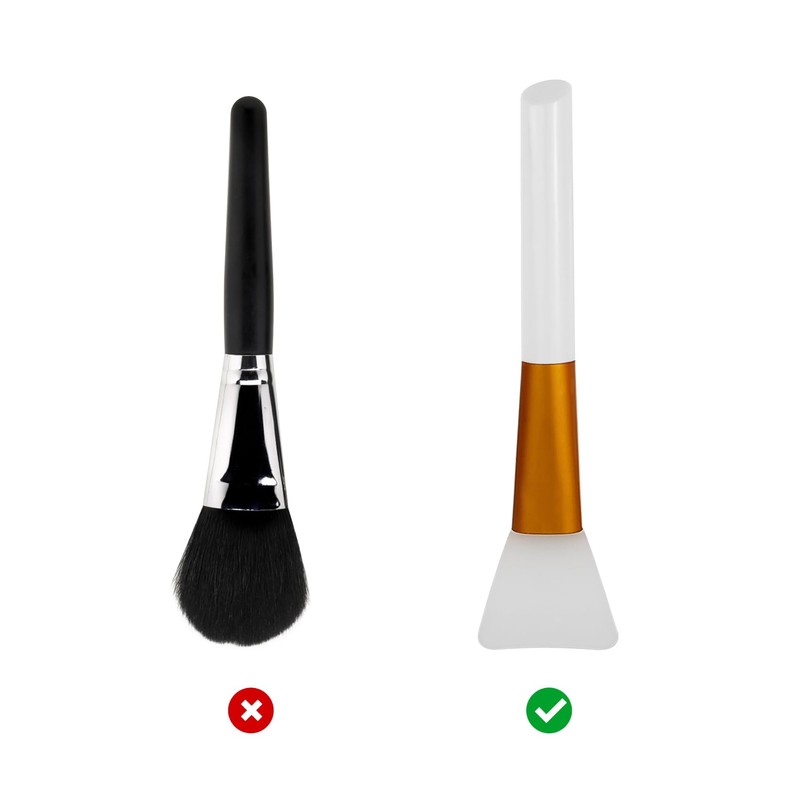 4 Pack Facial Brush, Makeup Spatula, Silicone Face Mask Applicator,