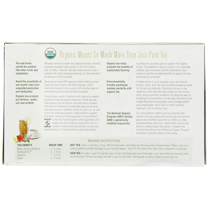 Davidson's Organics, South African Honeybush, 100-count Unwrapped Tea Bags