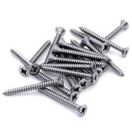 No.12 x 1.75 (5.5mm x 45mm) Pozi Countersunk Self-Tapping Screw - Stainless Steel (A2) (Pack of 20)