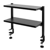 HIOFCSIR Clamp-On 2-Tier Desk Shelf Unit, Height Adjustable Under and
