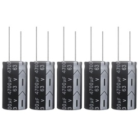 ALLECIN 4700uF 63V 22x40mm Electrolytic Capacitor 4700 UF MFD 63 Volt 0.87x1.57in Aluminum Capacitors (Pack of 5)