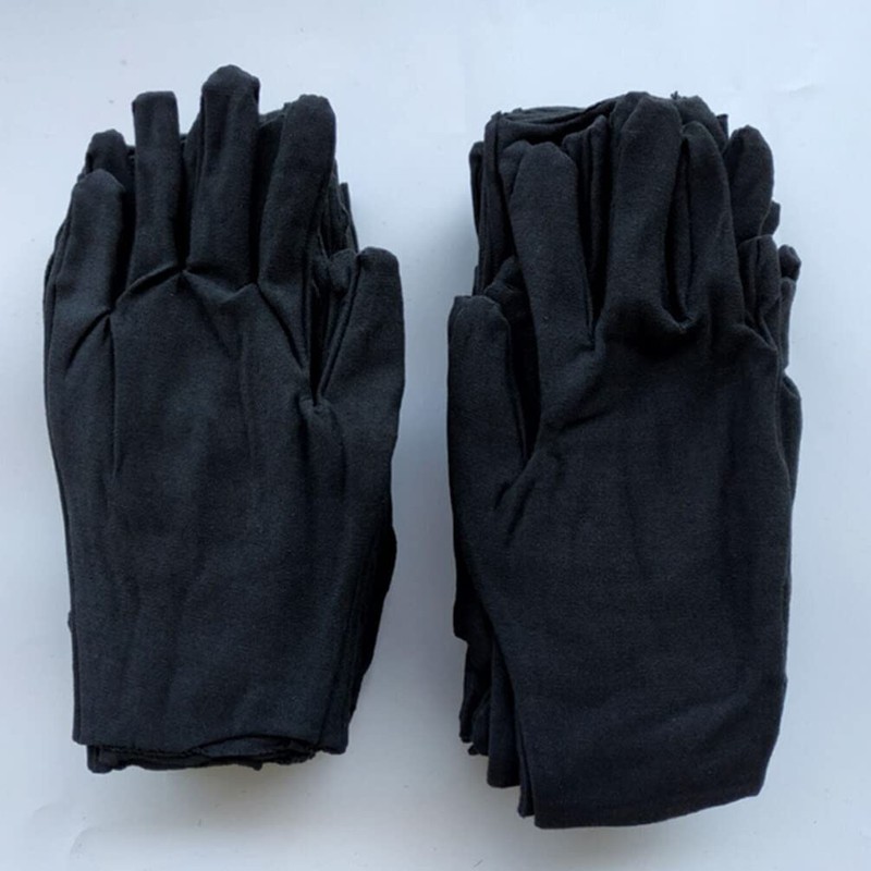 Ipetboom 12 Pairs Cotton Work Gloves Coin Gloves Jewelry Inspection