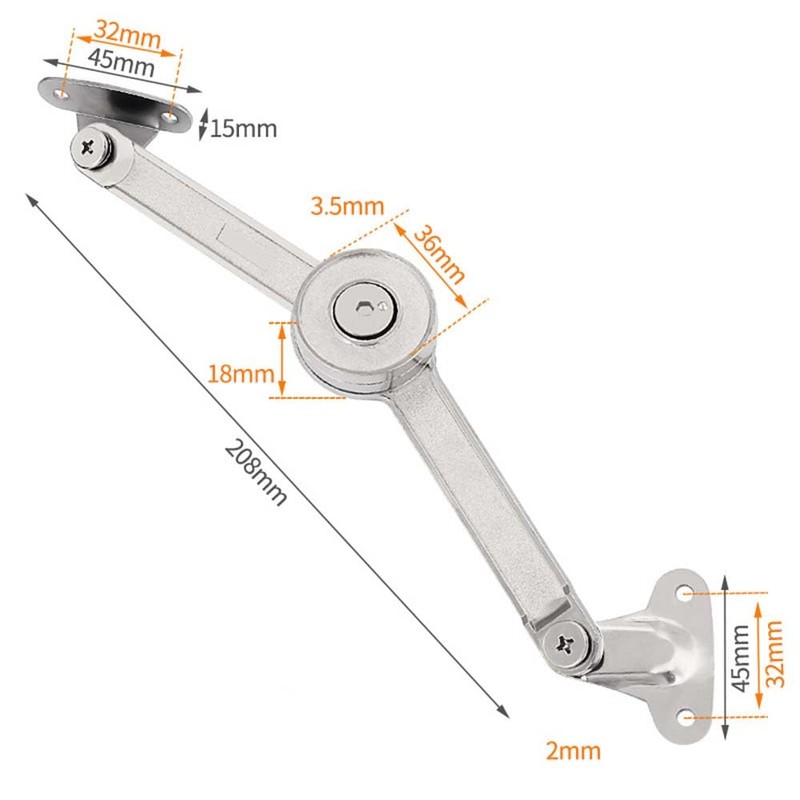 Soft Close Lid Support Hinges Heavy Duty Lid Stay Hinge
