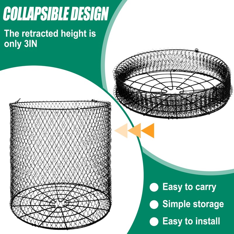 Foldable Deer Feeder Varmint Guard, 13x12 in Stainless Steel Deer