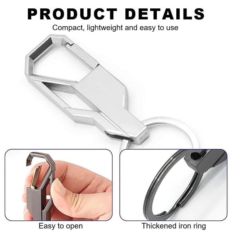 MOLIMOLI Carabiner Key Ring Set with 2 Sturdy Key Rings