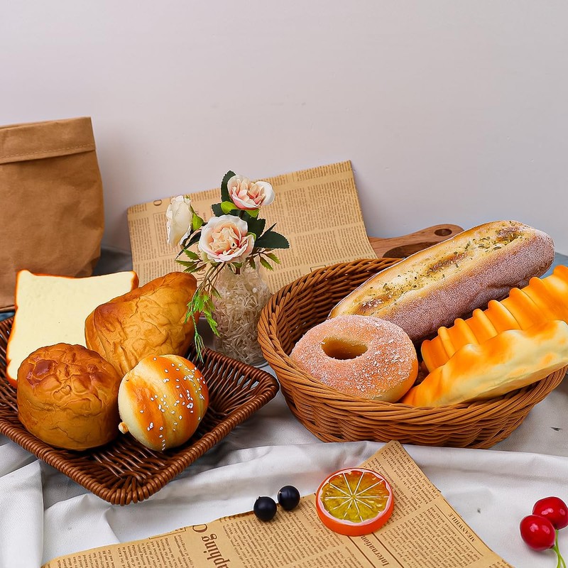 Meiwlong - Juego de 8 piezas de pan falso, decoración
