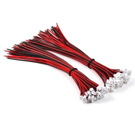 Chanzon 30 Pairs Jst1.25mm 26AWG Pitch Plug Connector 2Pin Micro Jack and 5.9inch(15cm) UL1007 Tinned Copper Wire had 60Pcs Male and Female Adapter.