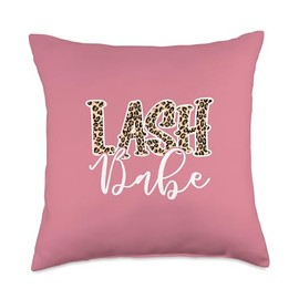 Lash Babe Lash Artist Lash Tech Leopard Lash Throw Pillow