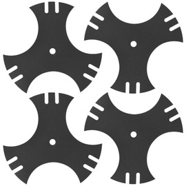 LIZEWEI 4Pcs 375-411 050568 Star Edger Blade 9" x 1/2 Center Hole Compatible with S-tens Edger Craftsman Walk Behind Edger (3-Ppoint Star-Slotted Blade)