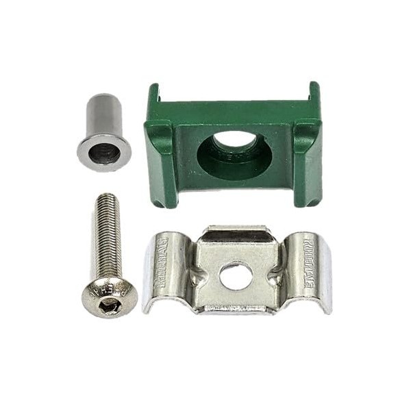 Fence Post Assembly Kit Double Rod Fence Grey Anthracite 7016