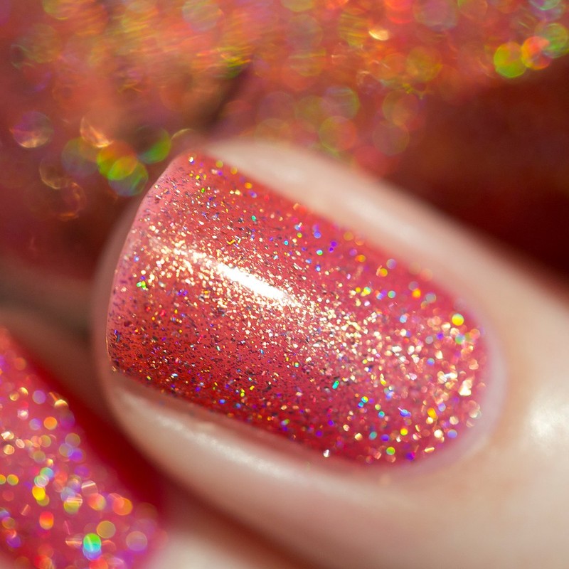 ILNP Citrus Punch - Orange Coral Holographic Nail Polish