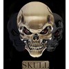 Metal Skull Emblem 3D Sticker Sticker