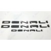 GMC 3pc Matte Black Door Rear DENALI Emblems Letters 2021-2023