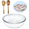 6.5Quart Large Glass Bowl with Lid for Sourdough Bread Making,