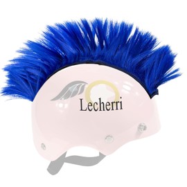 Lecherri Hawk Mohawk Hair Decoration for Motorcycle, Bicycle, Ski Helmet - Blue Color