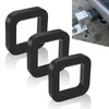 lekudo 3 PCS Car 3.01 " OD 1.96 " ID 0.55 " H Adjustable Ball Support Pad Trailer Hitch Pad, Thickened Rubber Noise Reduction Trailer Hitch Receiver Cushion Silencer Pad, for Cars Trailers (Black)