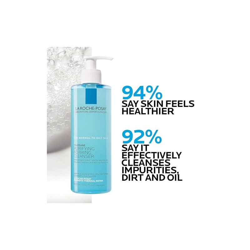Bundle of La Roche-Posay Toleriane Purifying Foaming Facial Cleanser +