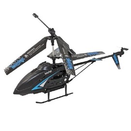 Odyssey Flying Toys 12" Nighthawk Helicopter with Built in Camera, Black with Blue Trim