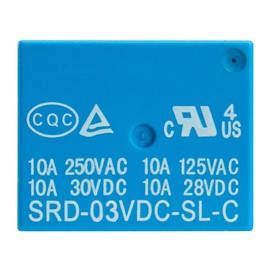 Weasch 2Pcs PCB Power Relay SRD-03VDC-SL-C, DC 3V Coil, 10A 250VAC, SPDT, 5 Pin, for Household Appliance Boards (2)
