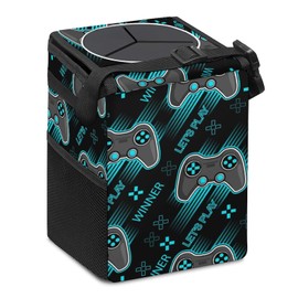 ZiKiLXU Car Trash Can with Lid,Gamepad Collapsible Reusable Waterproof Car Garage Bag with Storage Pockets,Car Accessories Interior Car Organizer