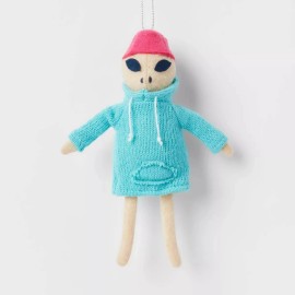 Wondershop New Fabric Alien with Blue Hoodie Christmas Tree Ornament - Wondershop