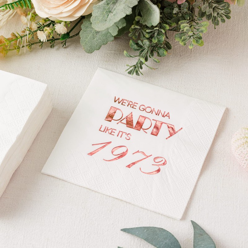 Crisky Rose Gold - Servilletas desechables para mujer, color dorado,