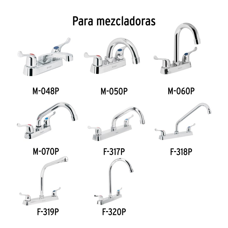 Foset Basic MM-700, Juego 2 manerales, lavabo, palanca