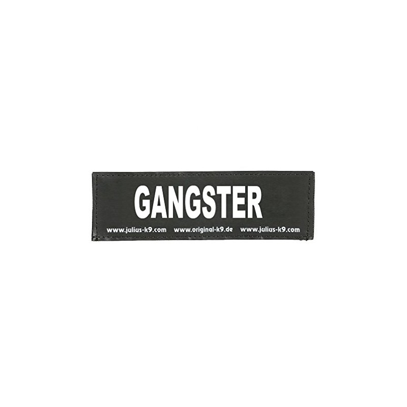 Interchangeable Patches, 1 pair, GANGSTER, Size: Small, Black