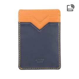 A-SLIM RFID Small Card Holder - Minimalist Front Pocket Wallet - Mens Leather Card Holder Wallet - Upright Credit Card Wallet - Jimi