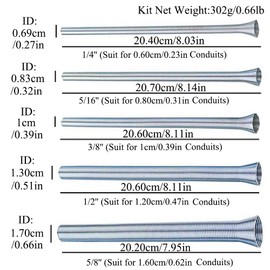 Pack of 5 Spring Pipe Bender Super Elastic Steel Spring Pipe Bender Electric Wire Bending Pipe Tool for Copper Pipe Aluminium Tube Stainless Steel Pipe