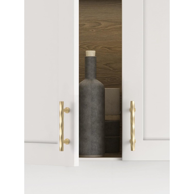 JIASENBAO Brushed Gold Cabinet Pulls 3" Hole Center 20 Pack
