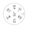 Stampingschablone M43 by Konad – Chinese Symbol – Love Heart – Cute Nails
