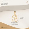 Amberta Italian 9ct Gold Initial Pendant for Women Men |