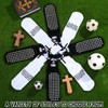 Jamntower 4 Pairs Cross Grip Soccer Socks with Bible Verse