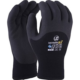 UCi 1X Pair Icetherm Blk Insulated Thermal HPT Coated Cold Winter Freezer Work Gloves (8/M)