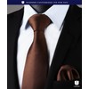 HISDERN TL-03S Plain Shiny Necktie Square Set, Men's, Formal Business,