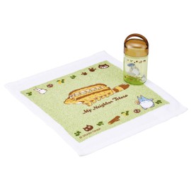 Skater OA5AG-A Antibacterial Hot Towel Set with Case, My Neighbor Totoro Cat Bus, Made in Japan, 12.6 x 12.0 inches (32 x 30.5 cm)