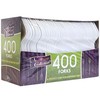 Nicole Home Collection Disposable Plastic White Forks Pack of 400