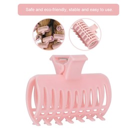 15PCS Hot Roller Clips, Curler Clip for Girls Women, Hair Roller Claw Clips Fixing Clamp, Holding Section Claw Hairdressing Tool, Hair Rollers for Long Medium Hair(Pink)