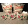 Dennison Vtg Dennison Christmas Poinsettia & Candy Cane Crepe Paper