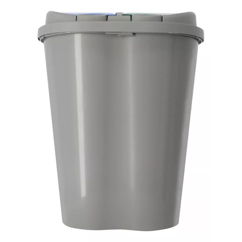 DecoHome Bote De Basura 2 Compartimentos Organicos Reciclables 50lts