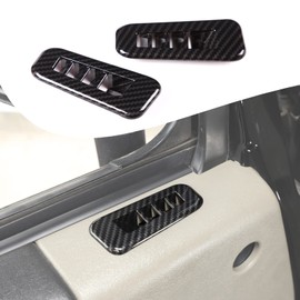 Lcojicep Car Door Air Vent Cover Trim Compatible with2003-2007 Hummer H2,Protective Cover for co-Pilot air Outlet，Interior Door Air Vent Trim Cover Accessories (2pcs) (Carbon Fiber Grain)