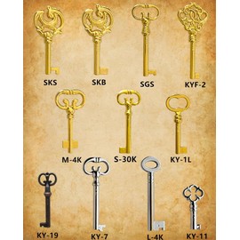 Haz·quls 26 Skeleton Key Set Universal Replacement Skeleton Keys Kit for Antique Furniture, Dresser Drawers, Chinese Cabinet, Old Style Cabinets or Doors and Grandfather Clocks