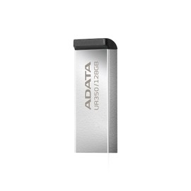 ADATA 128 GB Memoria Flash USB 3.2 Diseño sin Tapa Material Metalico (Modelo UR350-128G-RSR/BK)