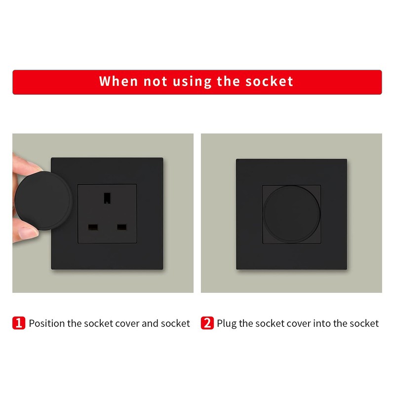 Norjews 20 Pack Plug Socket Covers UK, Child Safety Plug