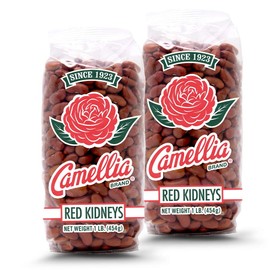 Camellia Brand Dried Red Kidney Beans, 1 Pound (Pack of 2) – Premium Non-GMO Dry Beans for Red Beans and Rice, High Protein Plant-Based Food for Chili, Soups, Salads, Meal Prep, and Cajun Cooking
