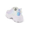 LUCKY STEP Women 90S Chunky Platform Reflective Sneakers - White