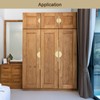 sourcing map 2 Pack Brushed Gold Cupboard Pulls, Semicircle Kitchen