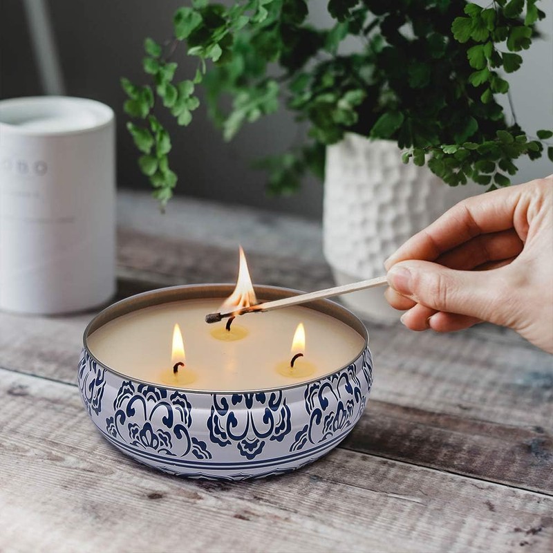 Citronella Candles Outdoor, Large 3-Wick 13.5oz Soy Wax Candle in